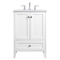 Elegant Decor 24 Inch Single Bathroom Vanity In White VF18024WH